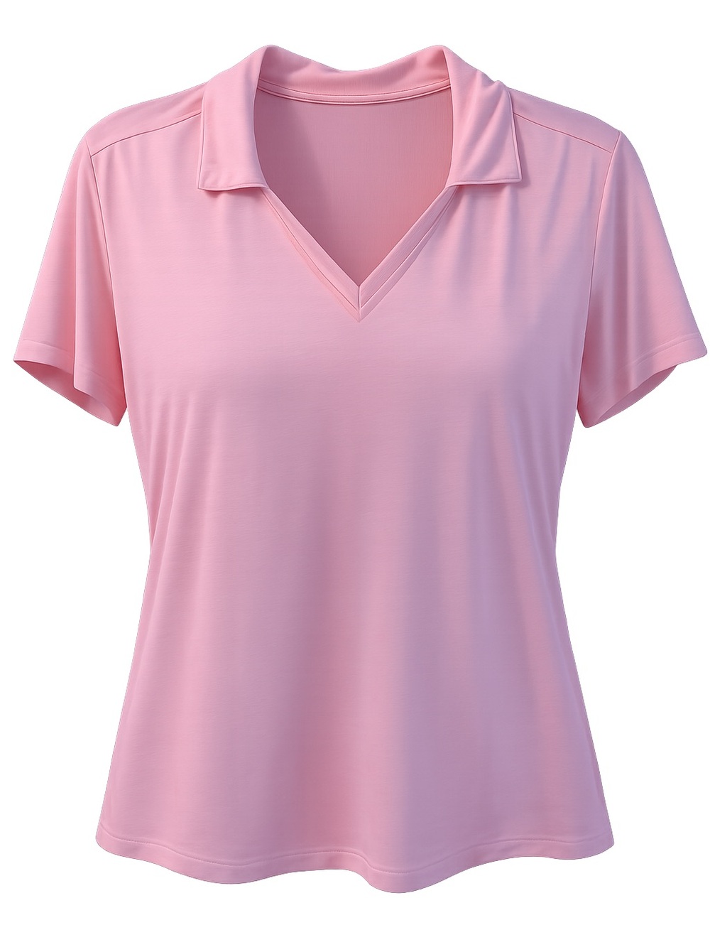 Lady Hagen Light Pink V-Neck Polo golf shirt size XL